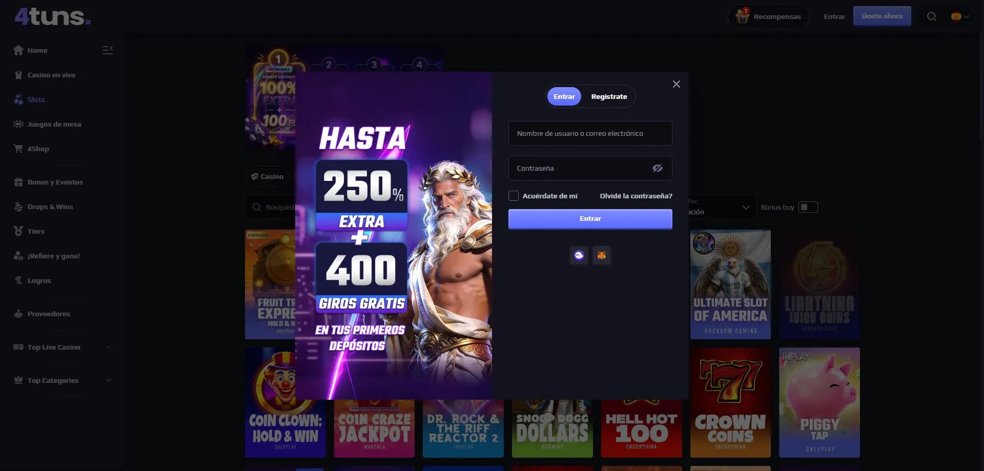 Seguridad y licencia verificada de 4tuns Casino Chile